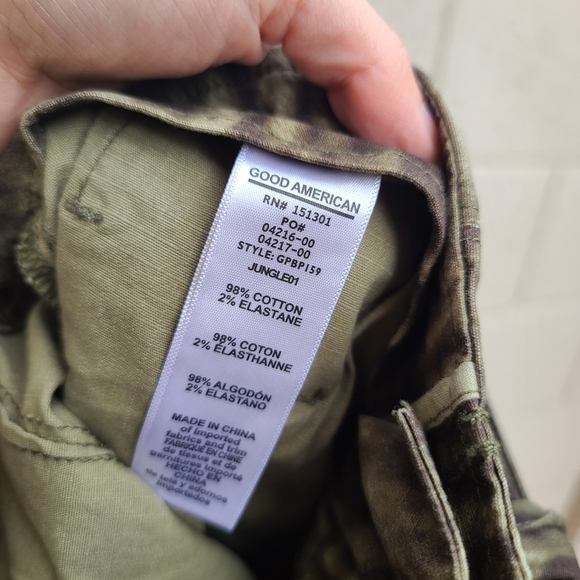 Good American | Upgrade Paperbag High Waist Ankle Trousers in Jungle01 Size 6 - Picture 13 of 14